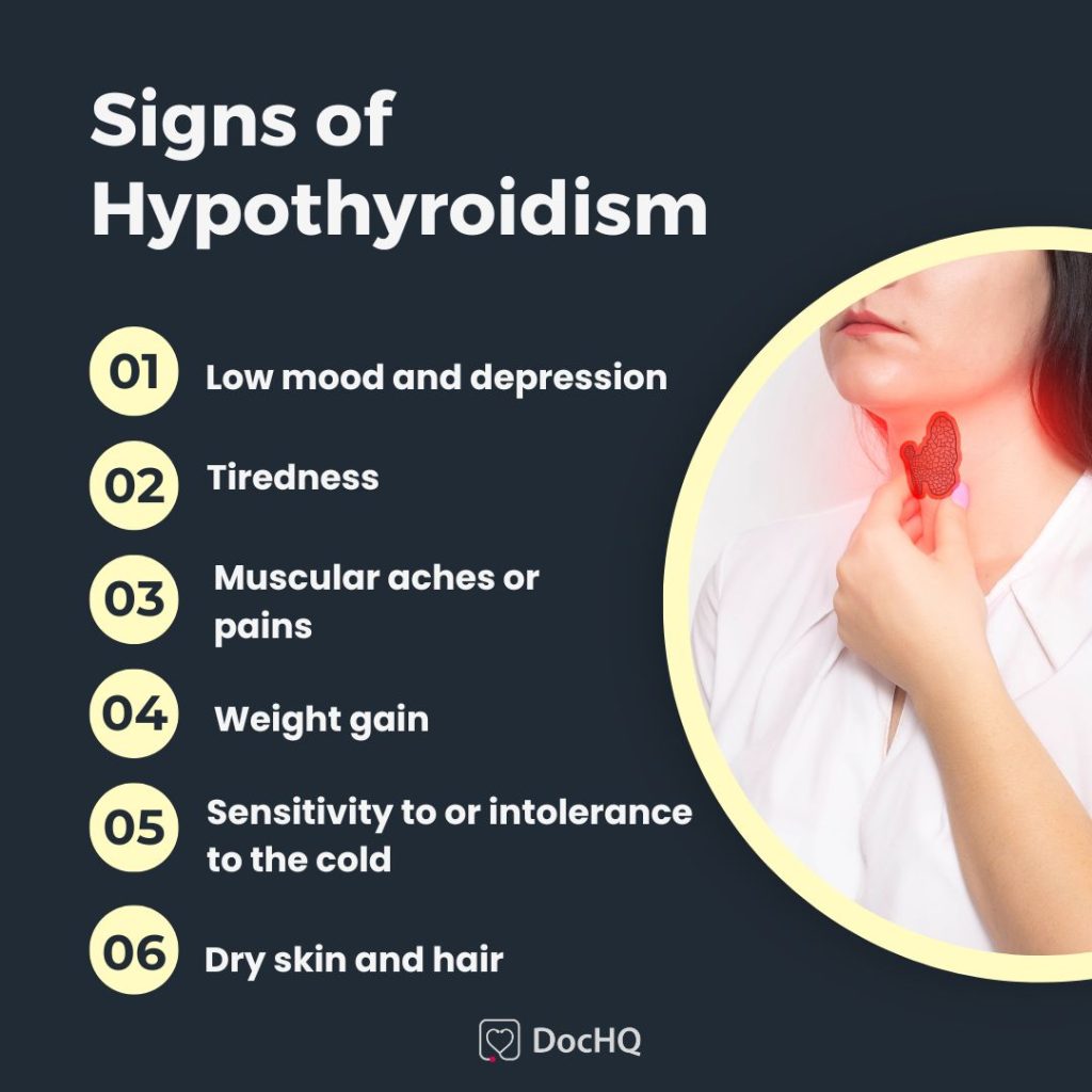 List of signs of hypothyroidism