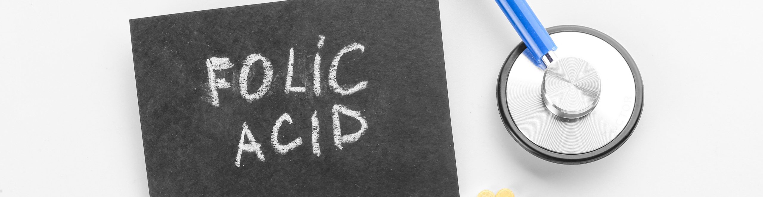Folic acid written on a blackboard